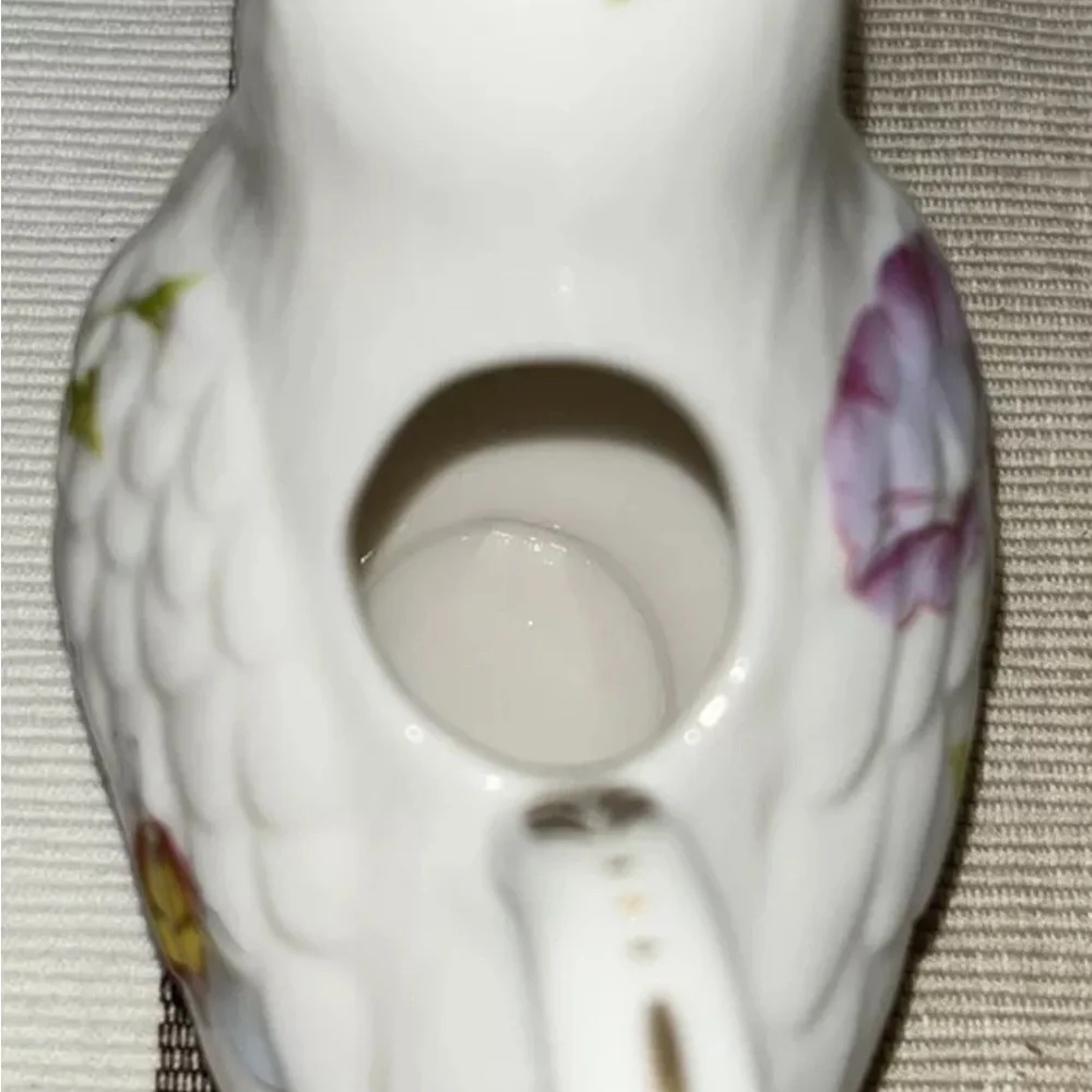 Gracie China tea creamer Bird with flowers